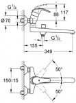 Смеситель для ванны Grohe Eurosmart 33116 001