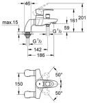 Смеситель на борт ванны Grohe Europlus 33540 001