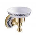 Мыльница керамика к стене Schein Saine gold 7053004VF