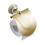 Бумагодержатель с крышкой Schein Saine gold 7053026VF