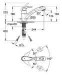 Смеситель для кухни Grohe Eurodisc 32257 001