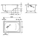 Стальная ванна BLB Europa Mini B05E 105x70 