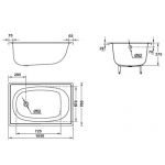 Стальная ванна BLB Europa Mini B15ESLS 105x70 