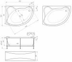 Акриловая ванна Relisan Catania 150х100(L,R) 