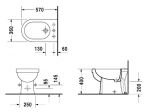 Напольное биде Duravit Happy D 0257100000