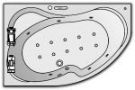 Гидромассажная система Kolpa-San Luxus Lulu (подсветка, дезинфекция, массаж: боковой, аэромассаж) 