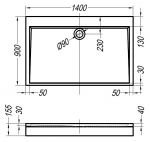 Душевой поддон Kolpa San Hulla 140x90