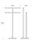 Двойная стойка с полотенцедержателями Colombo Plus W4938