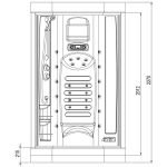 Душевая кабина Акванет FIJI 95x95 (с паром) 