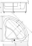 Акриловая ванна Акватек Агава 156х156 