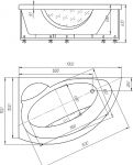 Акриловая ванна Акватек Аякс 170х100 без стекла 