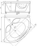 Акриловая ванна Акватек Борей 148,5х148,5 