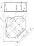 Акриловая ванна Акватек Лира 148х148 
