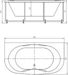 Акриловая ванна Акватек Мелисса 180х95 