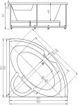 Акриловая ванна Акватек Поларис-2 155х155 