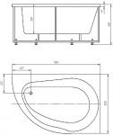 Акриловая ванна Акватек Вирго 150х100(L,R) 
