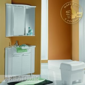Комплект мебели Акватон Альтаир 62 угловой белый | Купить мебель для ванной Акватон