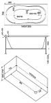 Акриловая ванна Bas Тесса 140х70 