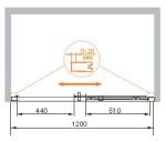 Душевая дверь Cezares Porta BF1 120