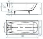 Чугунная ванна Универсал (г. Новокузнецк) Грация 170x70