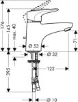 Смесители для раковины Hansgrohe Metropol E 14070