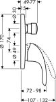 Смеситель для ванны Hansgrohe Focus E 31744