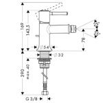 Смеситель для биде Hansgrohe Talis Classic 14120