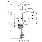 Смесители для раковины Hansgrohe Metris Classic 31075