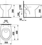 Унитаз приставной Jika Zeta 2239.6