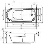 Акриловая ванна Riho COLUMBIA 150х75 