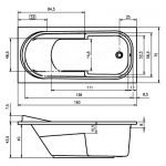 Акриловая ванна Riho COLUMBIA 160х75 