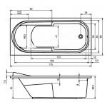 Акриловая ванна Riho COLUMBIA 175х80 