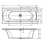 Акриловая ванна Riho LIMA 160х70 