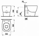 Унитаз приставной Laufen Mimo 2155.1 