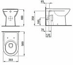 Унитаз приставной Laufen Pro 2295.1 