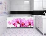 Экран под ванну Метакам Ультралегкий-Арт дикая орхидея 150 см