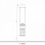 Пенал Verona Area 30 подвесной AR 303 R/L с корзиной