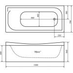 Акриловая ванна Triton Ирис 130х70 