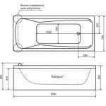 Акриловая ванна Triton Катрин 169х70 