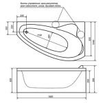 Акриловая ванна Triton Пеарл-Шелл 160х104 (L,R)