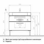 Тумба с раковиной Verona Area 81 напольная AR 202