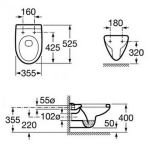 Инсталляция Roca PRO WC 89009000 с клавишей в комплекте с подвесным унитазом Roca Victoria 34630300R с сиденьем Soft Close