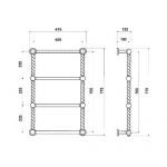 Полотенцесушитель электрический Migliore EDERA ML.EDR-EL.100 DO золото (провод слева) 