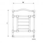 Полотенцесушитель электрический Migliore Edward ML.EDW-EL.500 BR бронза (провод слева)